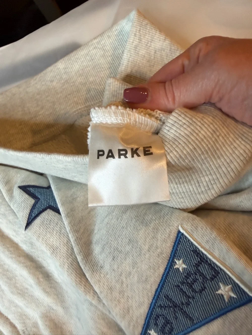 Parke Embroidered Logo Crewneck Sweatshirt from the coastal collection S/M